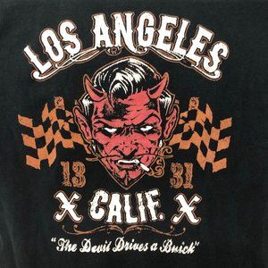 X the Band L.A. Punk Rock T shirt Tee Medium Black Y2K Devil drives a Buick PP